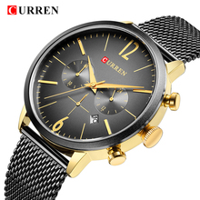 Curren relógio de pulso digital quartzo masculino, relógio de marca de luxo esportivo para homens aço inoxidável à prova d'água 8313 2024 - compre barato