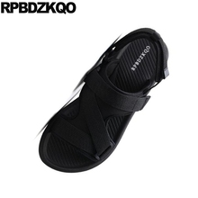 Sandálias masculinas de desporto, sapatos da moda com alça plana respirável para praia, verão 2021 2024 - compre barato