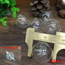 Круглые стеклянные круглые пузырьки 20 шт. 25 мм с двумя отверстиями 2 мм, стеклянная бутылка, подвеска, желание, флакон, ожерелье «сделай сам», подарочные подвески, прозрачные 2024 - купить недорого
