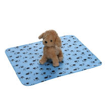 60x70cm Pet Dog Cat Bed Dog Cat Footprint Print Rest Blanket Breathable Pet Cushion Soft Warm Sleep Mat Flannel 2024 - buy cheap