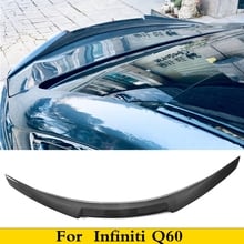 For Infiniti Q60 Base Sport Coupe 2018 2019 Carbon Fiber Rear Trunk Spoiler Wing 2024 - buy cheap