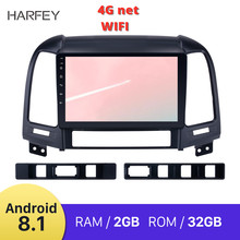 Radio con GPS para coche, reproductor con Android 8,1, de 9 pulgadas pantalla IPS, 2GB de RAM, 32GB de ROM, unidad estéreo, DSP, 4G, WIFI, para HYUNDAI SANTA FE 2005-2012 2024 - compra barato