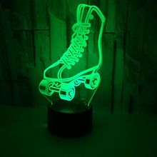 Skates Colorful 3d Night Lights Colorful Remote Control Touch 3d Colorful Table Lamps Factory wholesale Desk Lamp 2024 - buy cheap