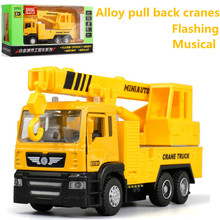 High simulation Crane crane model,1: 43 scale alloy pull back toy cars, flashing & musical,diecasts & toy vehicl,free shpping 2024 - buy cheap
