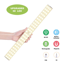 23/40/60CM USB Rechargeable LED Under Cabinet Lighting PIR Motion Sensor Wardrobe Closet Night Lamp for Cupboard Kitchen Hallway 2024 - buy cheap