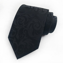 2018 Новый Шелковый жаккард 8 см галстук черный Пейсли галстук свадебная церемония официальные аксессуары 2024 - купить недорого