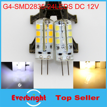 10 pcs/lot LED Bulb lamp G4 SMD 2835 24 Leds 3W DC12V Led Corn Light spotlight 360 Degree Replace Halogen Lamp Cool/ Warm White 2024 - buy cheap