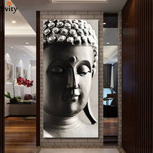Картина в виде Будды, бесплатная доставка, картина на стену, Будда, современный декор для гостиной, без рамы, FX045 2024 - купить недорого
