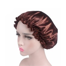 10 Colors Sleeping Hat Night Sleep Cap Hair Care Satin Bonnet Caps Nightcap For Women Men Unisex Cap KH27 2024 - buy cheap