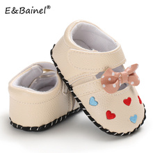 E&Bainel Baby Boy Girls First Walker Shoes leather PU Newborn Baby Toddler Prewalker Shoes Soft sole Anti-slipr 0-18 months 2024 - buy cheap