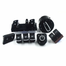 8PCS/SET Window Headlight Mirror Tailgate & Fuel Door Control Switch Button For VW Passat B6 3C0962125B 5ND959565B 5ND941431B 2024 - buy cheap