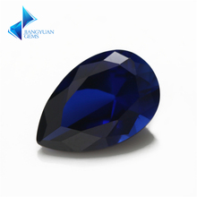 Piedra sintética de corindón, gemas azules en forma de pera, 4x6 ~ 8x10mm, 34, venta al por mayor 2024 - compra barato
