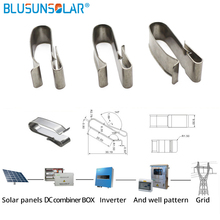 500 unids/lote SUS 304 Material de gran tamaño 4x4 mm2 PV, Clip de Cable/Abrazadera para Cable Solar PV 2024 - compra barato