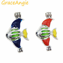 GraceAngie 3pcs/pack Aquatic Goldfish Tropical Fish Model Phase Box Aromatherapy Essential Oil Diffuser Locket Beads Cage Craft 2024 - buy cheap