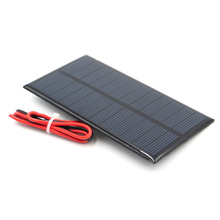 1pc x 6 v 1 watt com 30cm carregador pequeno mini painel solar cabo brinquedo estender fio célula solar silício policristalino bateria diy 2024 - compre barato