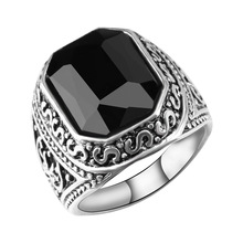 2019 moda resina preto anéis para homem mulher menino menina pingentes para homem jóias 2024 - compre barato