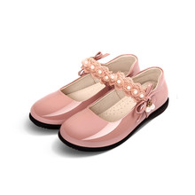 New Spring/Autumn Children Leather Shoes Lace Flower Comfortable Fashion Boat Shoes Kids Girls Toddler Baby Black Pink Red 02B 2024 - buy cheap