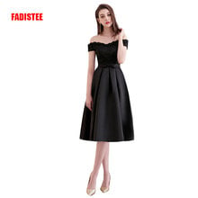 New arrival elegant Prom party Dresses  Vestido de Festa A-line boat sleeves lace Zipper beading pearls black short dress 2024 - buy cheap