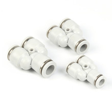 White 3 Way Port Y Shape Air Pneumatic 4mm to 16mm OD Hose Tube Push in Gas Plastic Pipe Fitting Connectors Quick Fittings PY 2024 - buy cheap