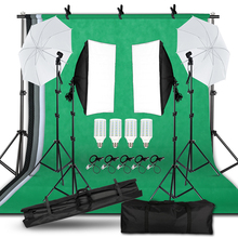 Lighting Kit Adjustable Max Size 2Mx3M Background Support System 3 Color Backdrop Photo Studio Softbox Sets Continuous  Kit 2024 - buy cheap