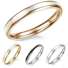 Mangopie 2mm anel de titânio fino para anel feminino atacado 2024 - compre barato