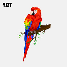 YJZT 9,9*16,7 см красивый декор с попугаями цветные ПВХ персонализированные наклейки для автомобиля Высокое качество 11A0146 2024 - купить недорого