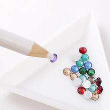 DIY Nail Art Rhinestones Gems Picking Crystal Dotting Tool Wax Pencil wood Pen Picker Rhinestones Nail Art Decorations 2024 - buy cheap