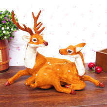 new creative simulation deer toy handicraft couple deer doll gift about 31x23cm 2151 2024 - buy cheap