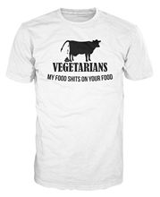 Men Short Sleeve Tshirt Vegetarians My Food Shits on Your Food Funny Vegetarian Vegan Unisex T-shirt Print Tee 2024 - buy cheap