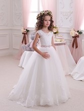 Menina princesa vestido de casamento meninas vestido de festa crianças vestido de baile até o chão aniversário branco natal desempenho mostrar roupas 2024 - compre barato