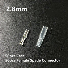 100pcs/lot 2.8mm Crimp Terminal 50pcs Female Spade Connector + 50pcs Case 2024 - buy cheap