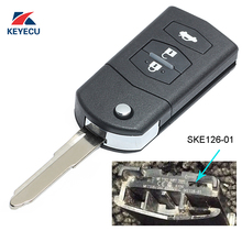 KEYECU Replacement Flip Remote Car Key Fob 3 Button 433MHz 4D63 for Mazda 2 / 3 / 5 / 6 / MX5 / CX7 (SKE126-01) 2024 - buy cheap