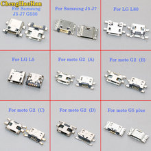 Chenghaoran-conector micro usb para celular, porta de carregamento para blackberry, zte l2, alcatel, samsung, lg, moto g2 2024 - compre barato