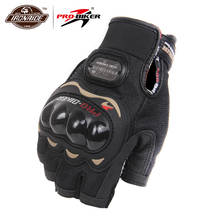Мотоциклетные Перчатки PRO-BIKER, летние перчатки для мотогонок на половину пальца, защитные перчатки для мотогонок, езды на мотоцикле, M-XXL 2024 - купить недорого