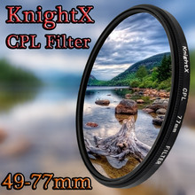 KnightX Polarizer 49mm 52mm 58mm 67mm 77mm cpl Filter for Canon 650D 550D Nikon Sony DSLR SLR camera Lenses lens d5200 d3300 2024 - buy cheap