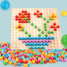 Mais novo cedo brinquedos educativos de madeira enigma arco-íris multicolorido brinquedo pai-filho jogo interativo jardim de infância material de ensino 2024 - compre barato