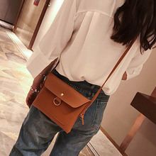 Bags for Women 2018 Simple Fashion Messenger Bags Ladies' PU Leather Handbag Color Metal Ring Girls Casual Shoulder Bag Bolsas 2024 - buy cheap