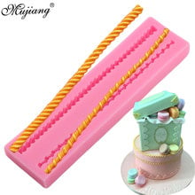 Long Rope 3D Cake Border Silicone Mold Cupcake Fondant Cake Decorating Tools Kitchen Baking Gumpaste Chocolate Candy Moulds 2024 - buy cheap