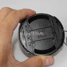 Universal Digital Camera 67mm Lens Cap Center Pinch Snap-on Front Lens Cover Holer for Canon Nikon Sony Lens with Anti-lose Cord 2024 - buy cheap