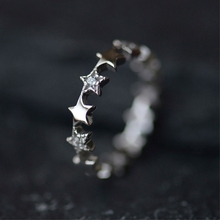 925 Sterling Silver Literary Star Elegant Sweet Temperament Personality Fashion Female Resizable Opening Rings SRI055 2024 - buy cheap