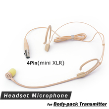 Top Quality Singing Headworn Mic !! PRO Condenser Headset Microphone For SHURE Wireless Bodypack Mini 4 Pin 4-Pin XLR TA4F 2024 - buy cheap