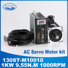 1000KW cnc servo kit 130ST-M10010 servo motor cnc + servo motor driver  9.55N.M  1000rpm 2024 - buy cheap