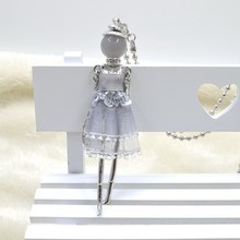 Новое поступление, модное ожерелье с куклой во французском стиле, ювелирные изделия, Очаровательное ожерелье с кулоном для девушки и женщины, длинное ожерелье, подарок, бесплатная доставка 2024 - купить недорого