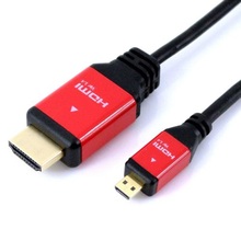 Кабель MICRO HDMI-HDMI 300 шт./лот, 3 фута, 1 м, с позолоченным Ethernet покрытием для сотовых телефонов, 1 м, для win8 4k x 2k, новый металлический корпус 2024 - купить недорого