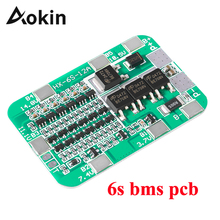 Aokin 6S 15A 24V BMS PCB Protection Board For 6 Pack 18650 Li-ion Lithium Battery Cell Module bms 6s 2024 - buy cheap