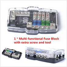 1x Car Audio Stereo Fuse Box Block 4-Way Fuse Block, 30A/60A and Battery Distribution 0/4GA Mini Multifunctional Fuse Block Box 2024 - buy cheap