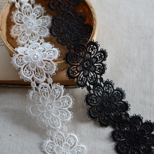 5Y-10Yard/lot Width black 5cm DIY lace Fabric Water soluble lace trim /clothing materials lace sew Accessories 2024 - buy cheap
