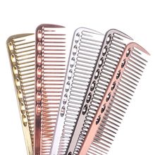 Stainless steel comb Straight Hair Brush Men Women Aluminum Metal Cutting Comb Hair Hairdressing Barbers Salon Combs Hairbrush 2024 - buy cheap