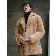 Мужская куртка из овчины B3, Мужская Длинная кожаная куртка, Мужская зимняя теплая куртка 2024 - купить недорого