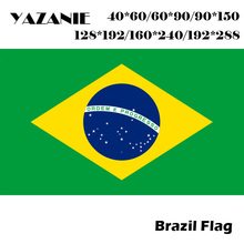 Yazanie bandeira brasileira, 60*90cm/90*150cm/120*180cm/160*240cm, faixa de bandeira brasileira customizada para decoração de festival 2024 - compre barato